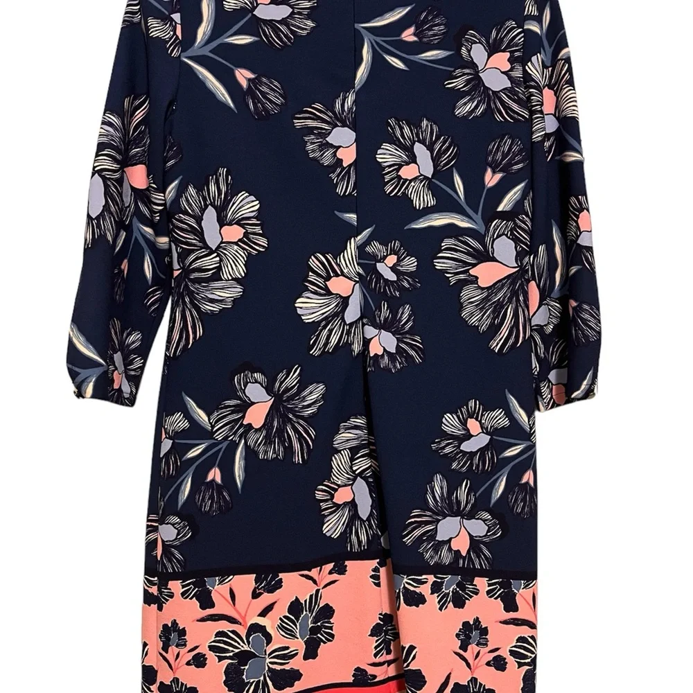 Vince Camuto Sheath Dress Blue Floral - Picture 3 of 5